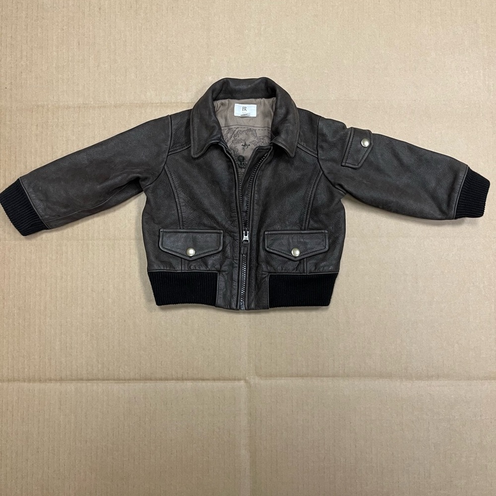 BANANA REPUBLIC Heritage Leather Flight Jacket for BABY SZ 12-24 months.